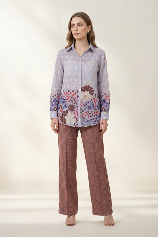 Lavender Flora Cluster Shirt