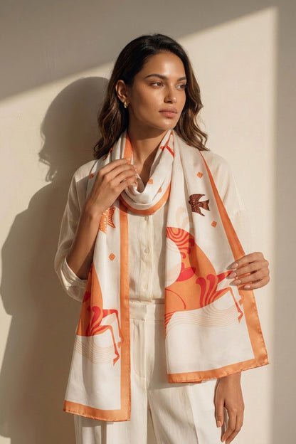 Phoenix Rising Silk Stole