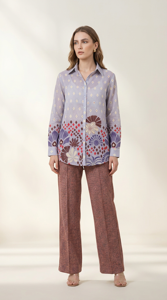 Lavender Flora Cluster Shirt