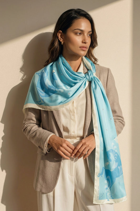 Moonbeam Mosaic Silk Stole