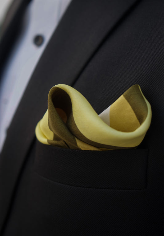 Spiraling Style Silk Pocket Square