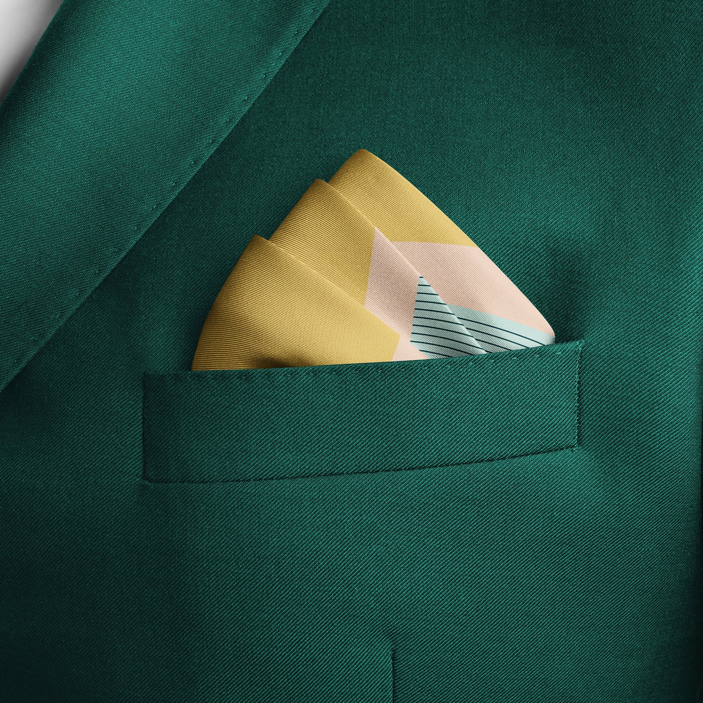 Verdant Divergence Silk Pocket Square