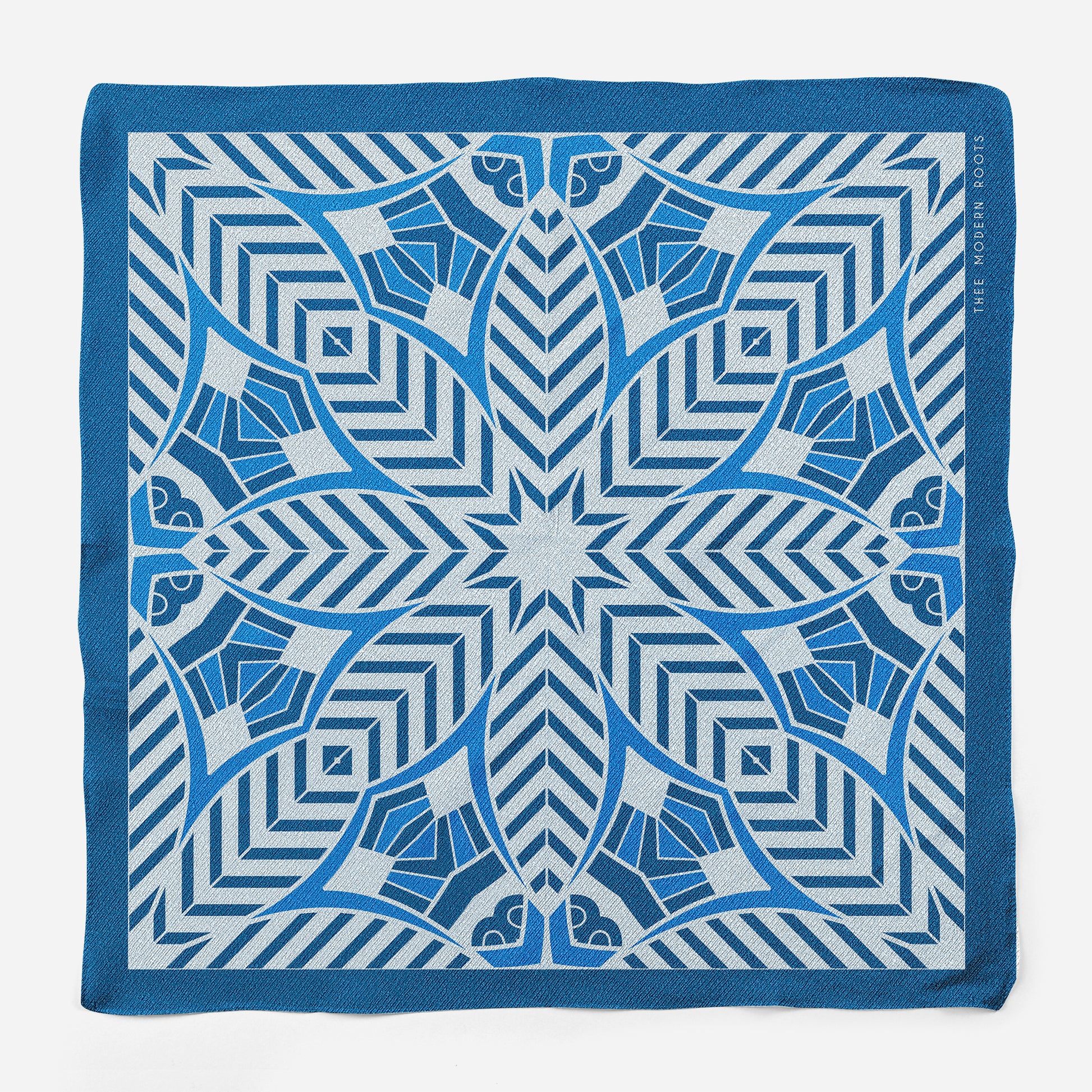 Blue Illusion Silk Pocket Square