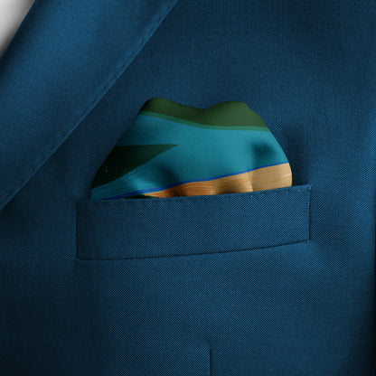 Blue Paradise Silk Pocket Square