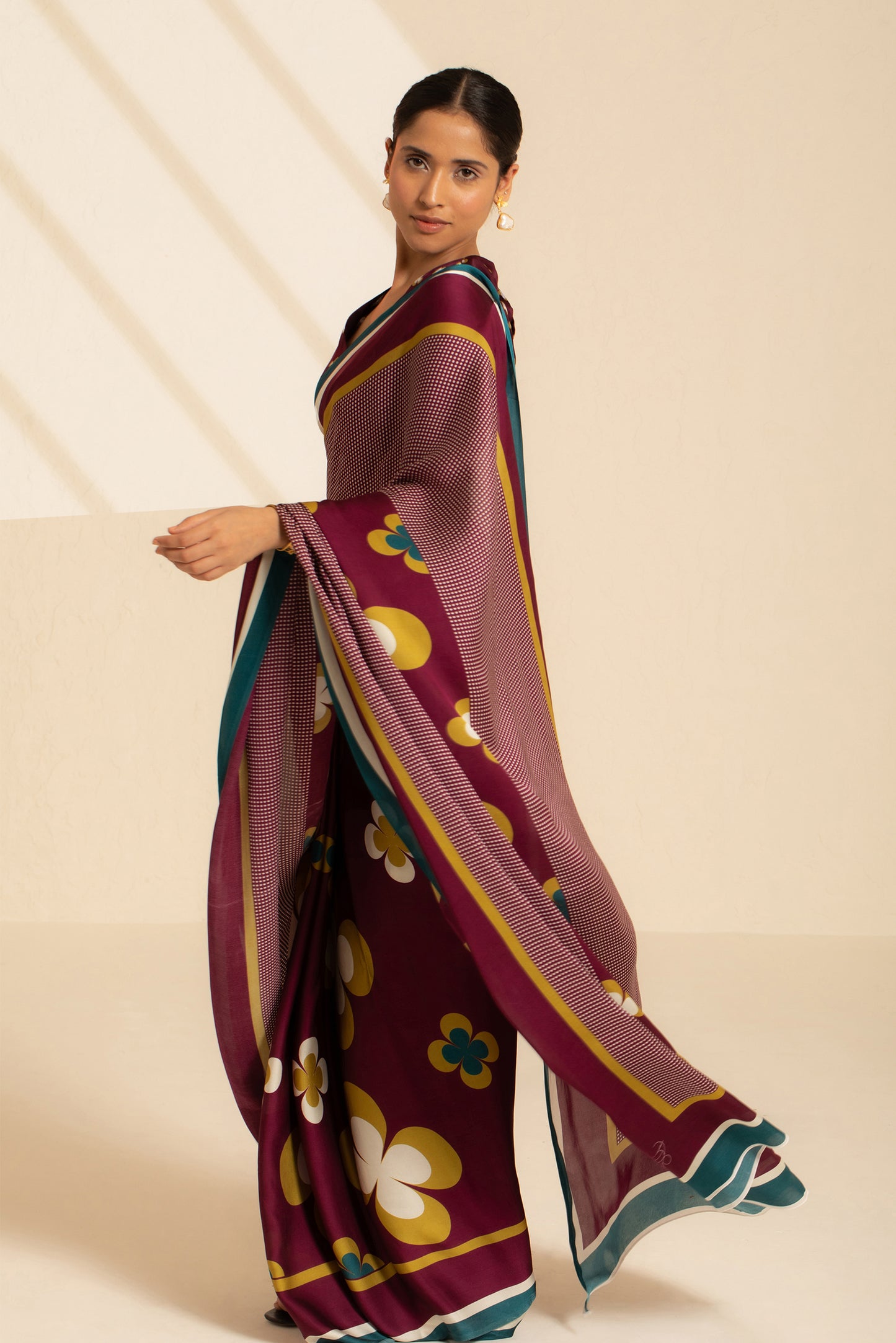 Retro Fusion Satin Georgette Saree