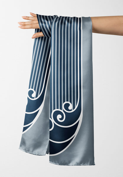 Rhythmic Stripes Silk Stole