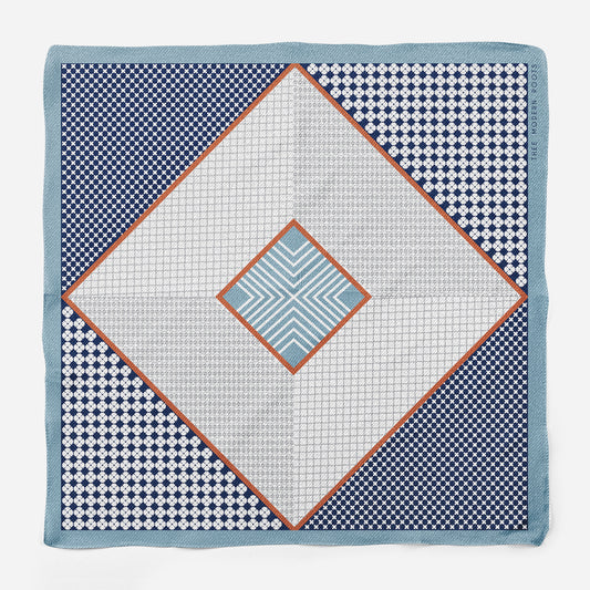 Midnight Maze Silk Pocket Square