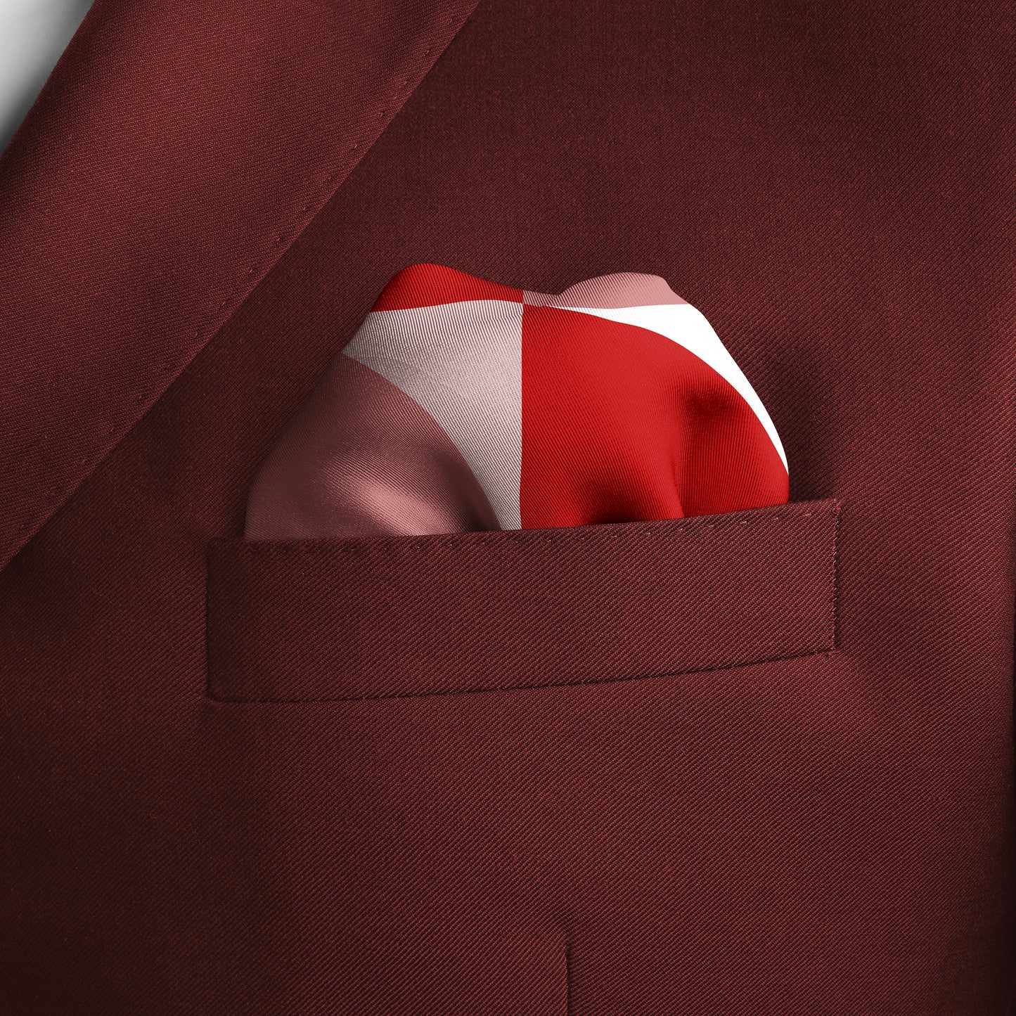 Cherry Curve Silk Pocket Square