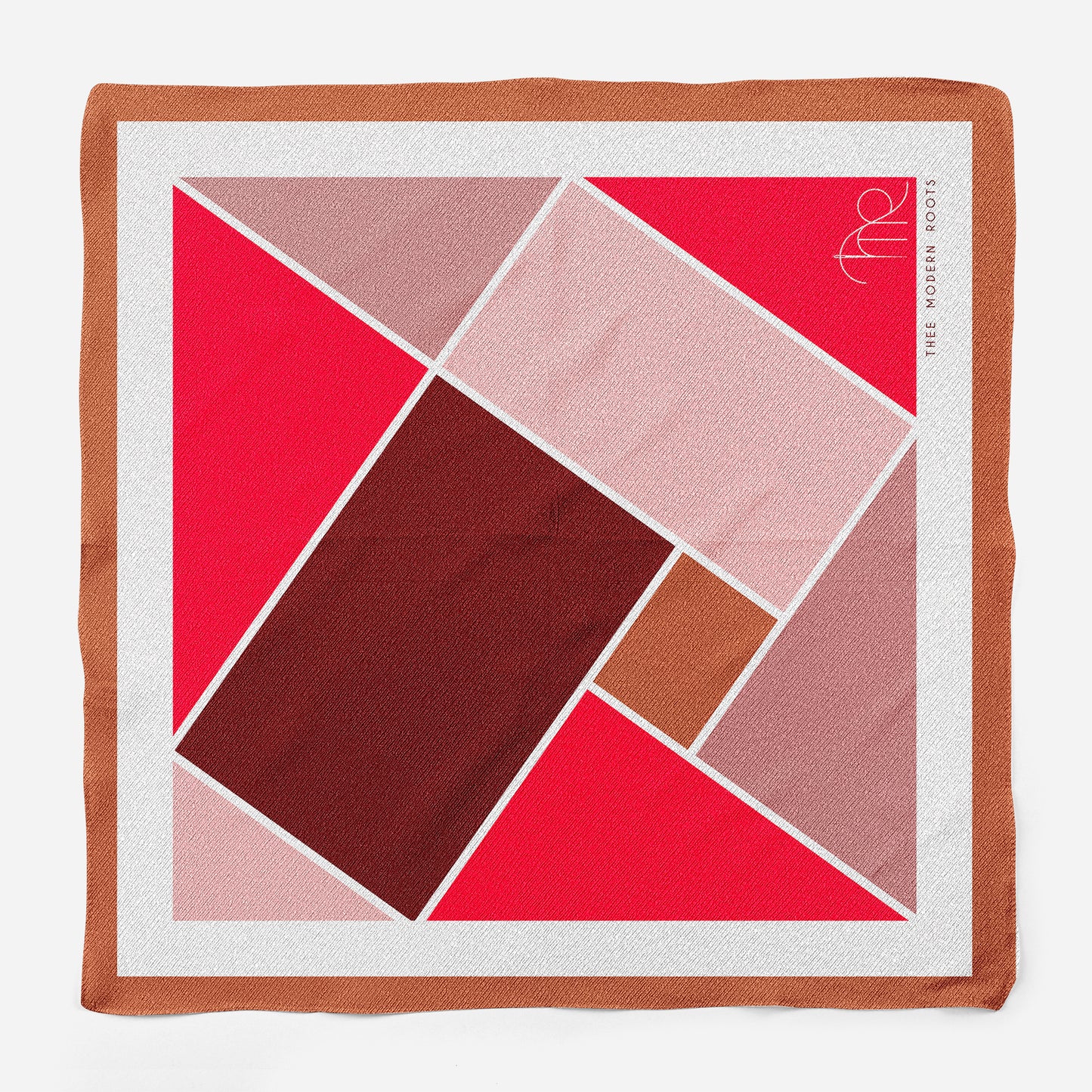 Crimson Mosaic Silk Pocket Square