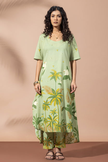 Forest Moss Green Kurta Set