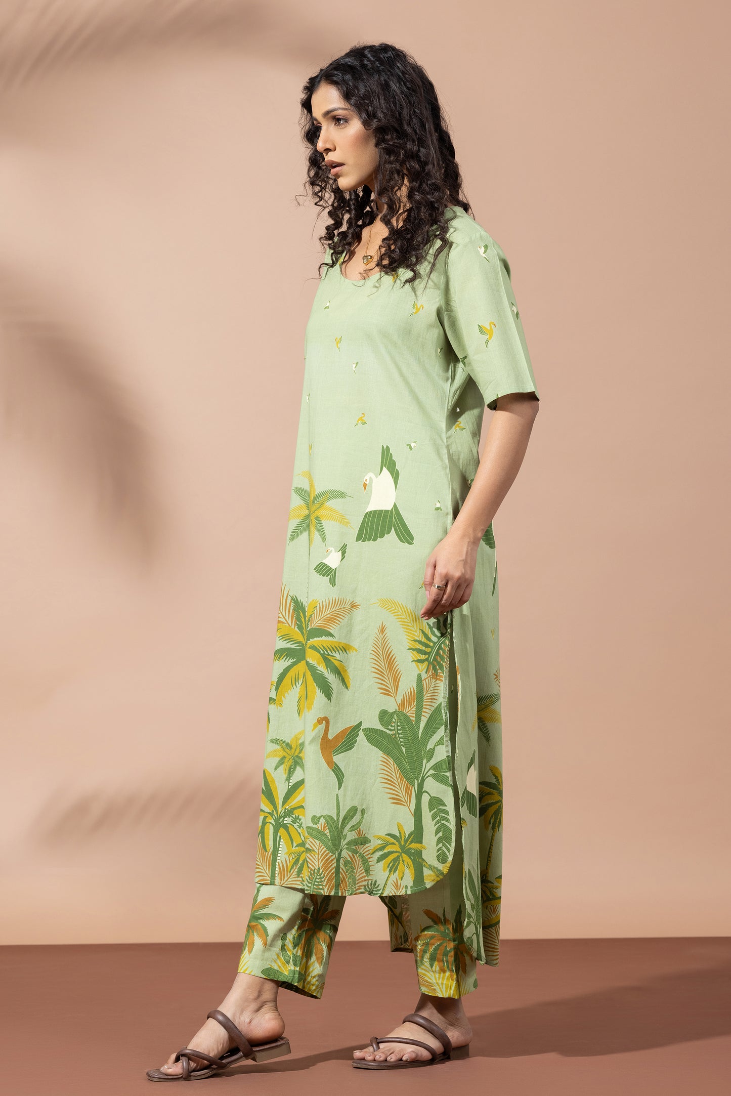 Forest Moss Green Kurta Set