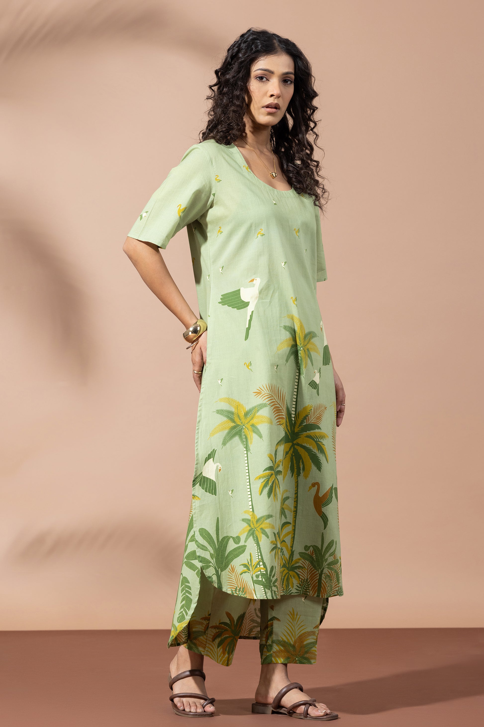 Forest Moss Green Kurta Set