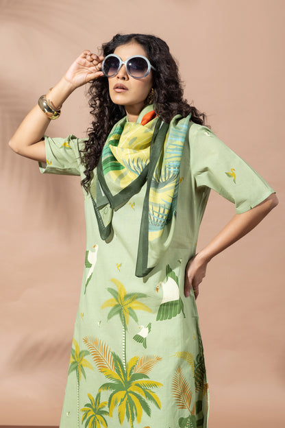 Forest Moss Green Kurta Set