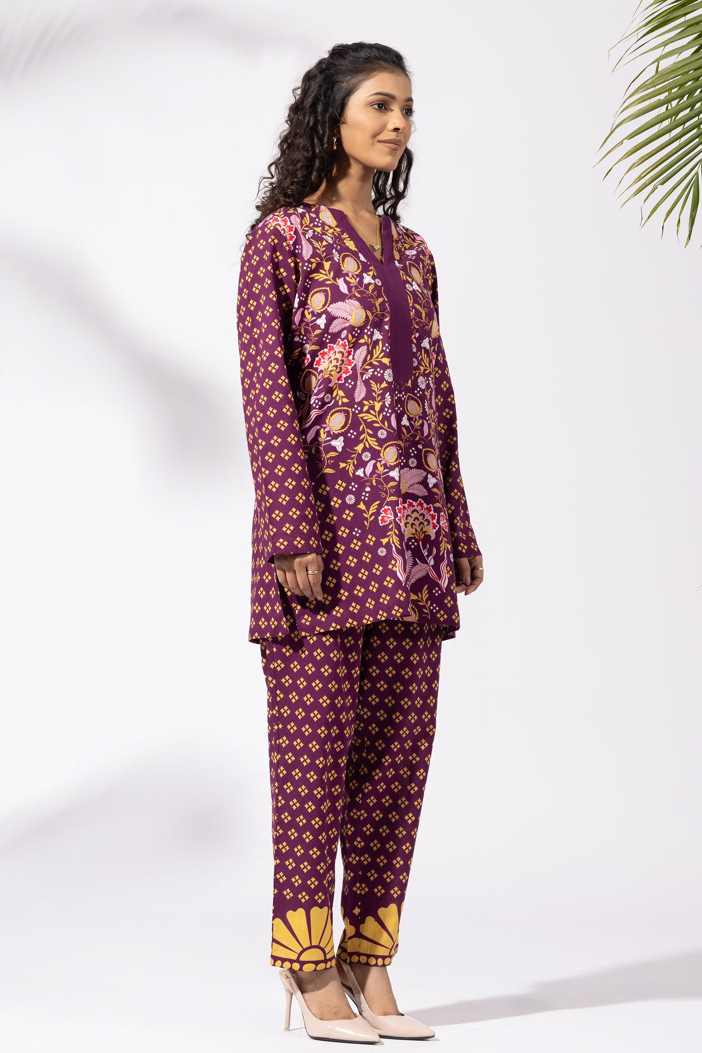 Plum Vineyard Kurti Set