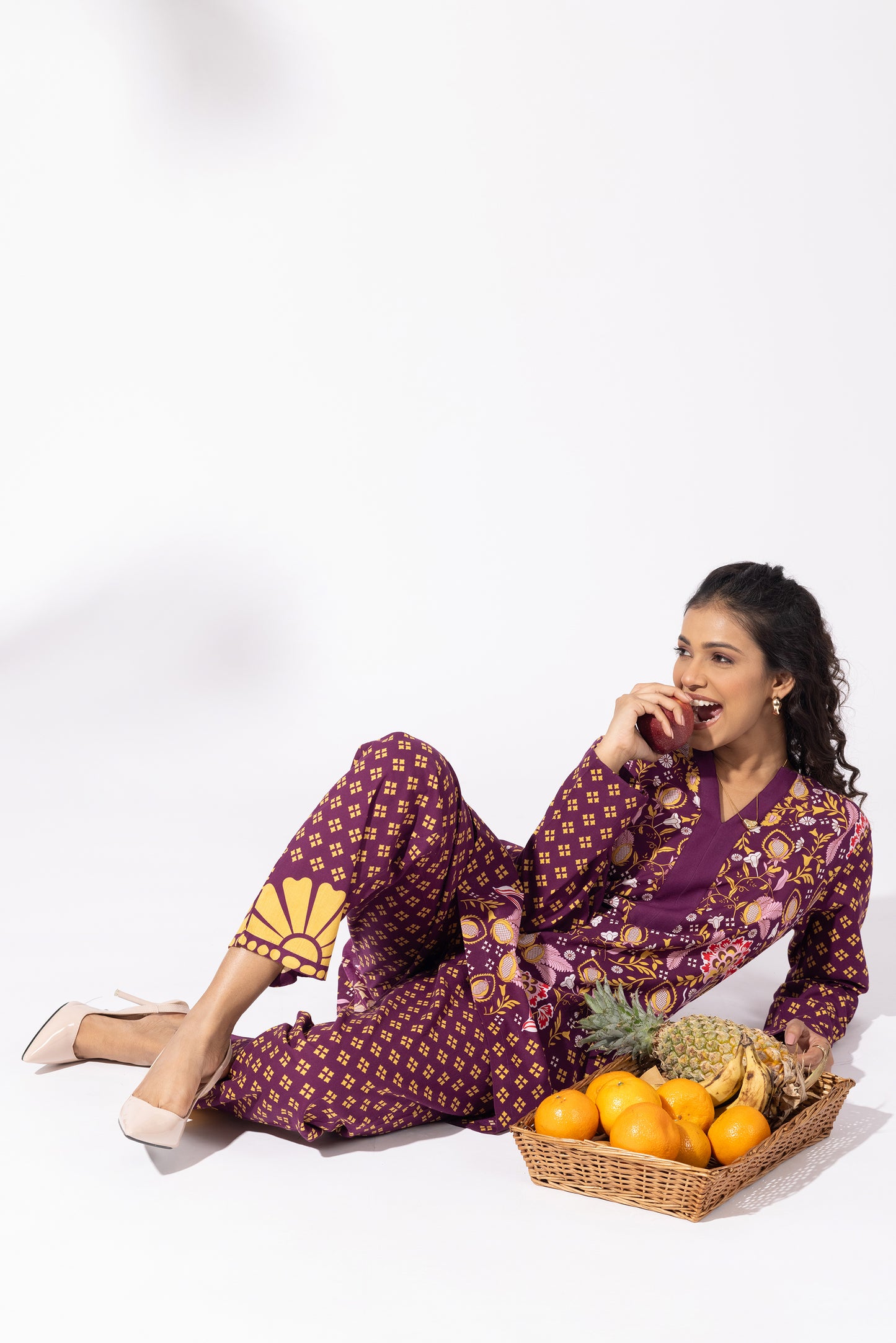 Plum Vineyard Kurti Set