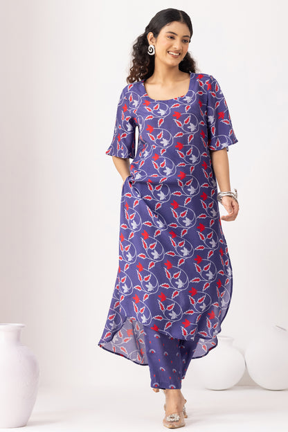 Autumn Ink Blue Kurta Set