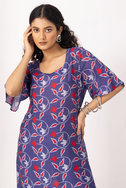 Autumn Ink Blue Kurta Set