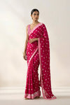 Floating Petals Printed Satin Georgette Saree