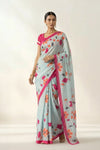 Bouquet Breeze Printed Crepe Saree