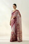 Desert Mirage Mauve Printed Chiffon Saree