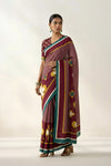 Retro Fusion Satin Georgette Saree
