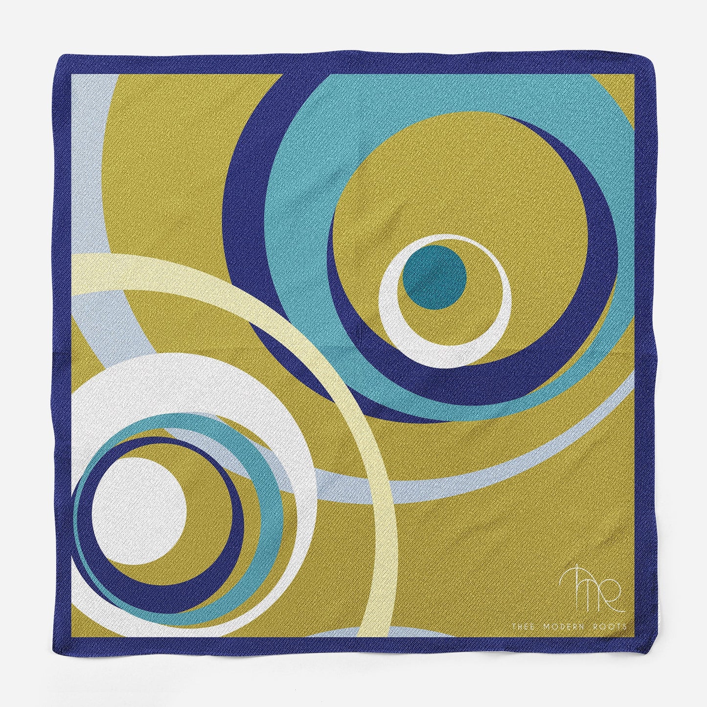 Circular Impressions Silk Pocket Square