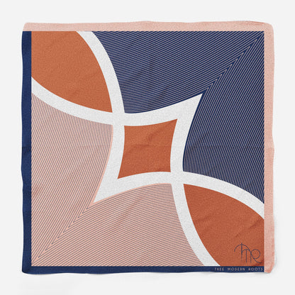 Navy Nebula Silk Pocket Square