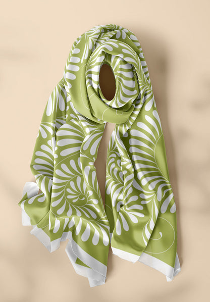 Breezy Leaves Silk Dupatta